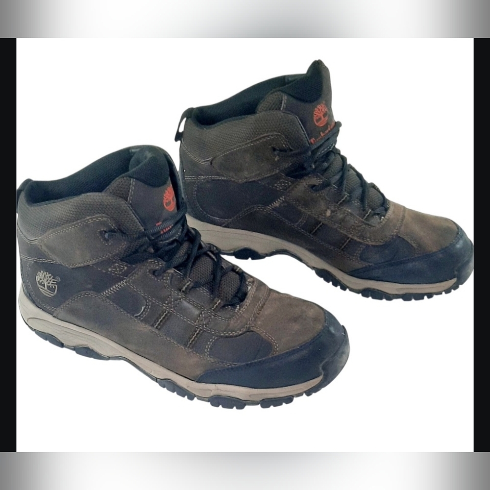 Timberland Men's 31154 Edge Trail Mid Leather Hiker Boot Brown Sz.10.5M Outdoors